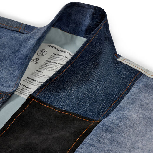 Patchwork denim jacket by The Revival